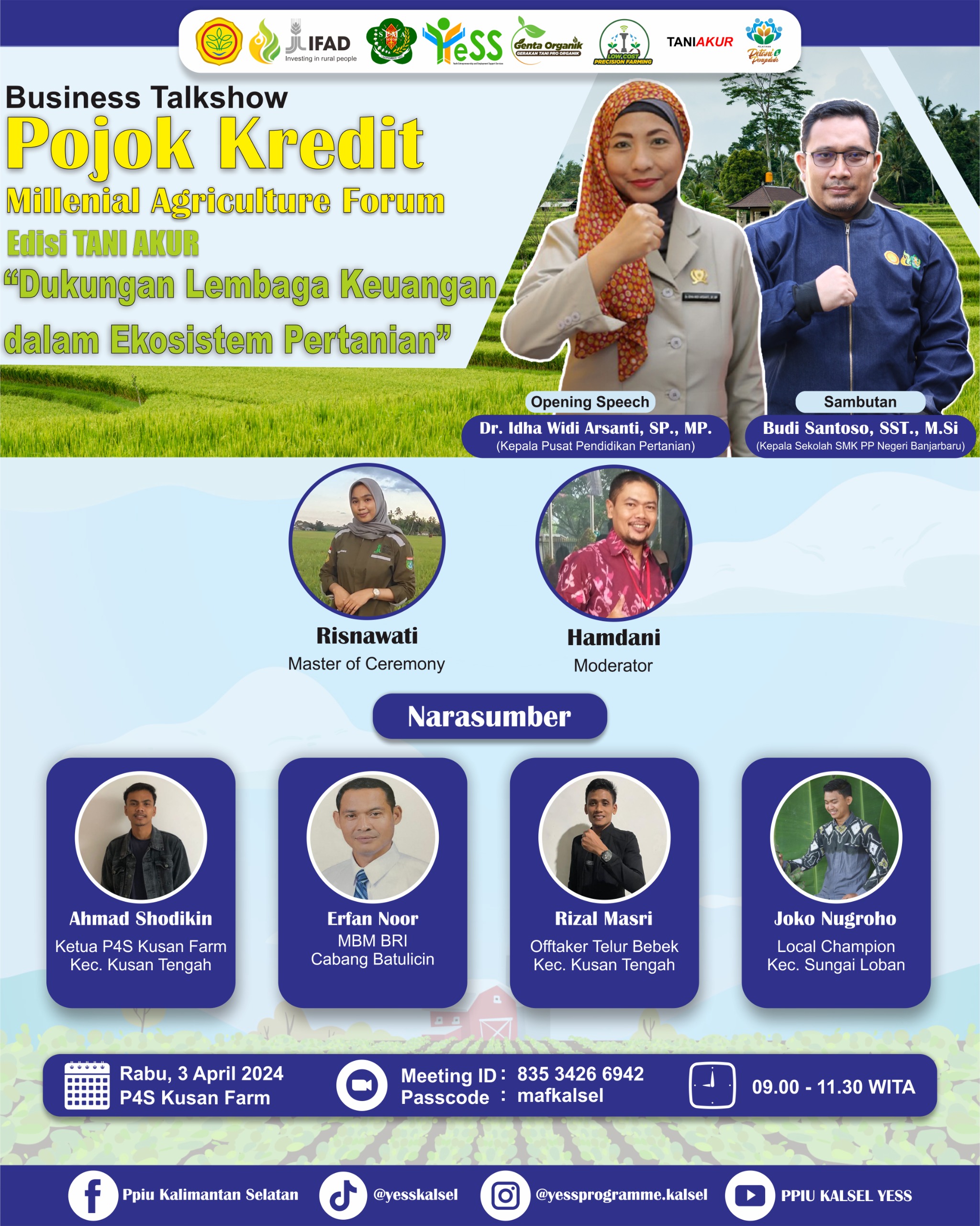 Galeri - Infografis, Business Talkshow Pojok Kredit Millenial Agriculture Forum Edisi TANI AKUR, Business Talkshow,Pojok Kredit,Millenial Agriculture Forum,Tani Akur,YESS Programme,2024