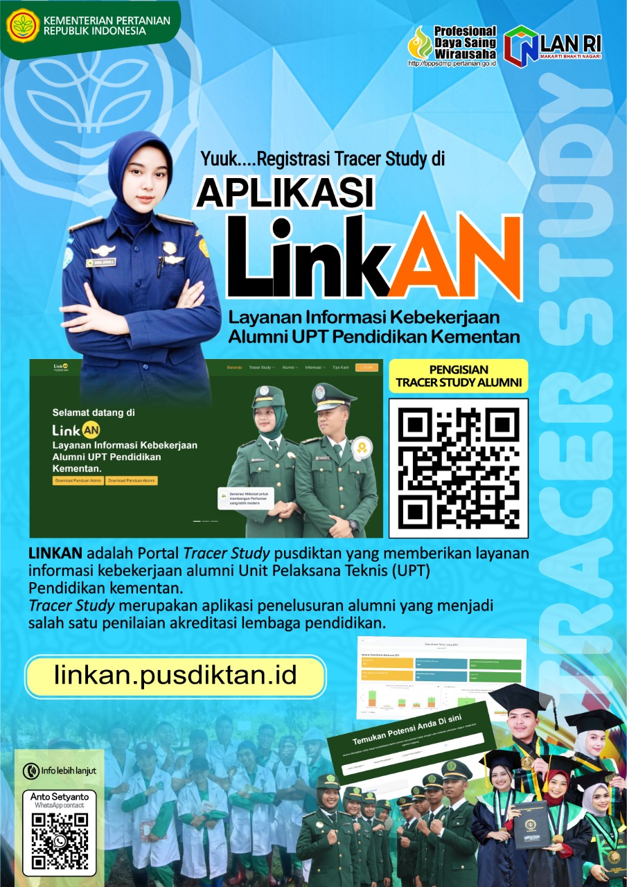 News, LinkAN, Wadahnya  Alumni Polbangtan, PEPI dan SMKPP  Lingkup Kementan, Polbangtan Malang,Polbangtan Gowa,Polbangtan Bogor,PolbangtanYoMa,Polbangtan Medan,Polbangtan Manokwati,PEPI,SMKPPN Banjarbaru,SMKPPN Kupang,SMKPPN Sembawa
