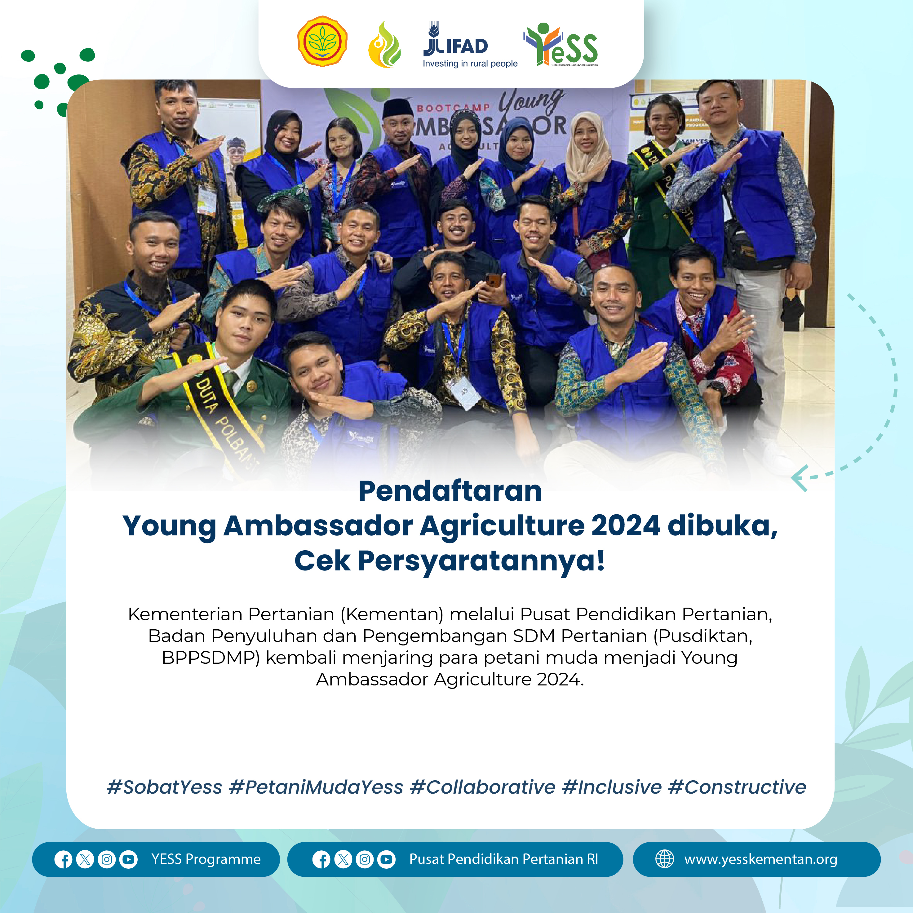 Galeri - Foto, Pendaftaran YAA 2024, Sobat YESS,petani muda yess,YESS Programme,KementerianPertanian