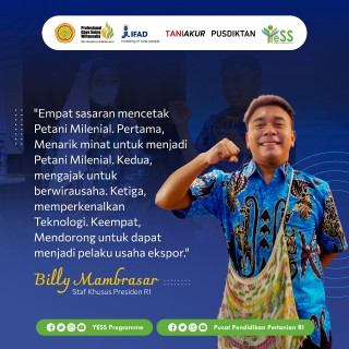 Galeri - Infografis, Empat Sasaran dalam Mencetak Petani Millenial , billymambrasar,stafkhususpresiden,IFAD,petanimillenial