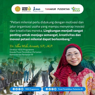 Galeri - Infografis, #SobatYESS apa saja sih yang mempengaruhi kesuksesan Petani Millenial? Simak yuks pernyataan Direktur YESS Programme Dr., petanimillenial,pengusahapertanian,inovasi,lingkungan kondusif