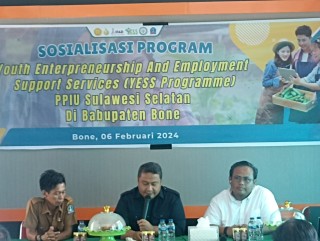 News, Tumbuhkan Jiwa Wirausaha Pertanian, Kementan Jaring Petani Muda Kabupaten Bone, YESS PPIU Sulawesi Selatan,Program YESS,sosialisasi program YESS,Regenerasi Petani,wirausaha muda